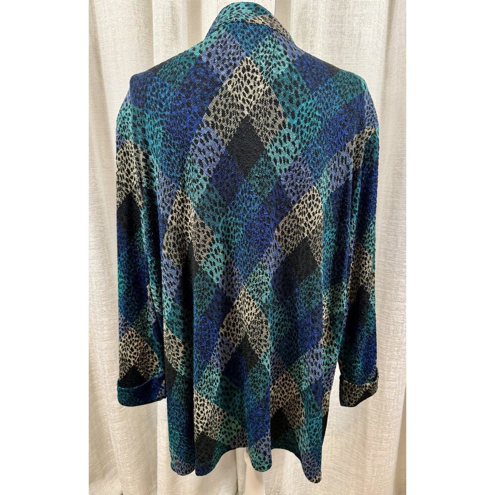 Draper’s & Damon’s 3X Textured Geometric Button Front Jacket Top - Picture 4 of 10